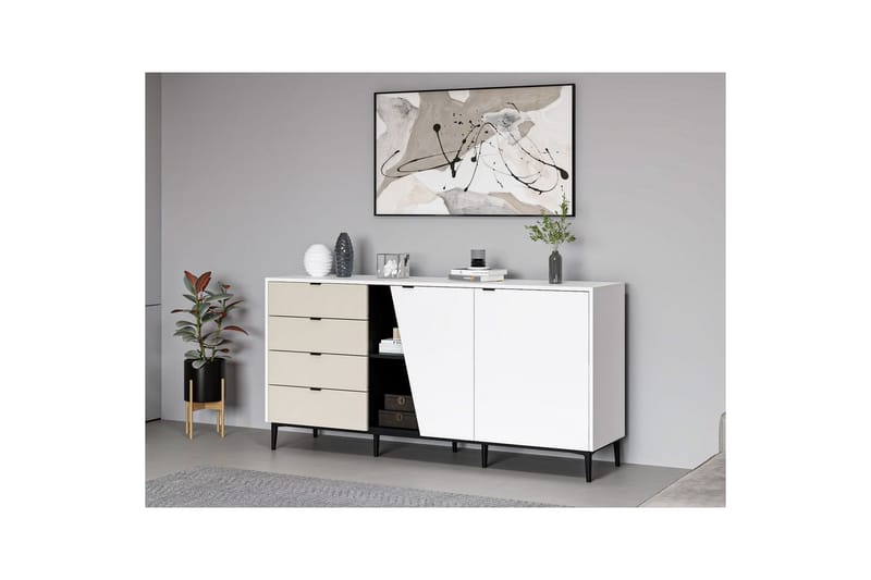 Tarnen Konsollbord 180 cm - Svart/Sand/Vit - Möbler - Vardagsrum - Soffbord & vardagsrumsbord - Avlastningsbord & konsolbord