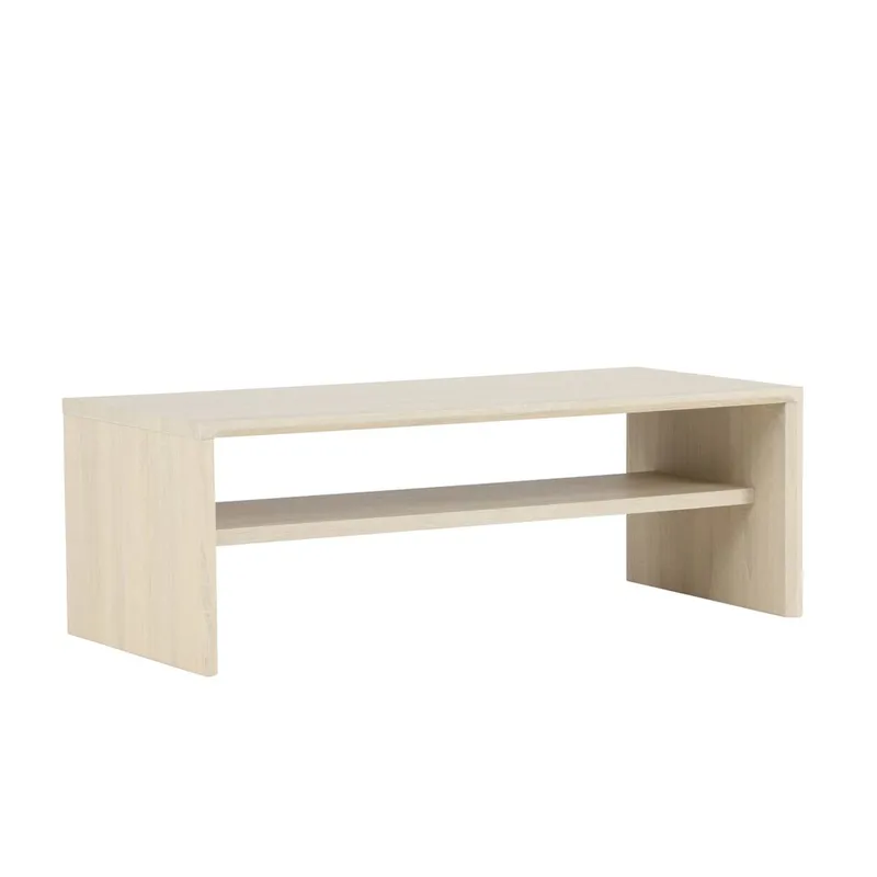 Telemarket Rektangulärt Soffbord 110 cm med Hylla i Trä - Beige - Möbler - Vardagsrum - Soffbord & vardagsrumsbord - Soffbord