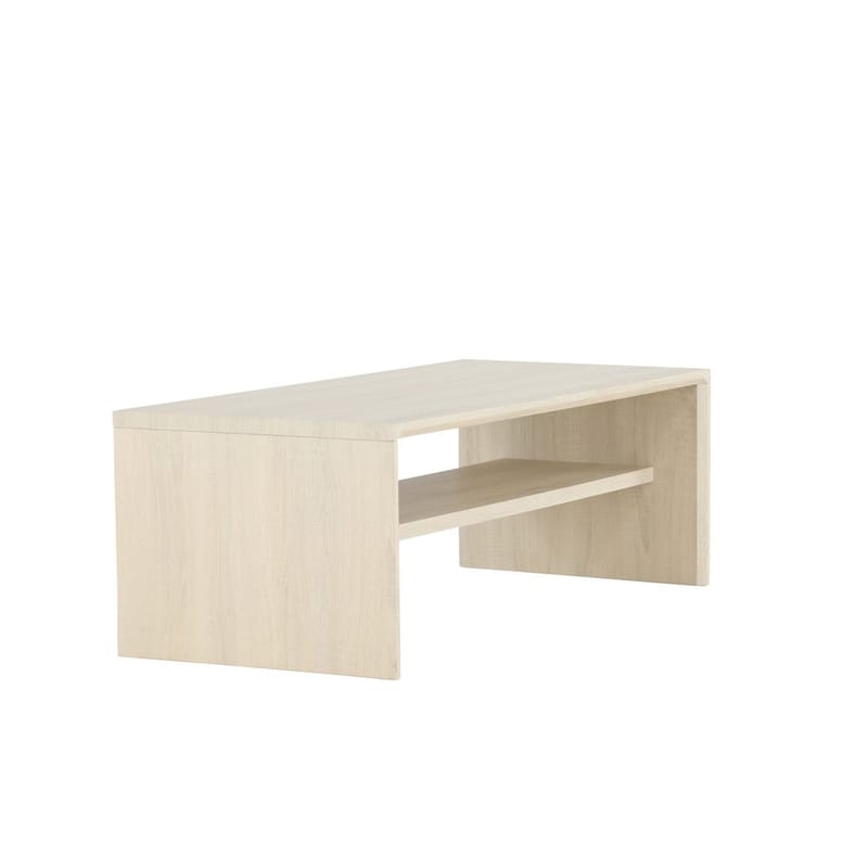 Telemarket Rektangulärt Soffbord 110 cm med Hylla i Trä - Beige - Möbler - Vardagsrum - Soffbord & vardagsrumsbord - Soffbord