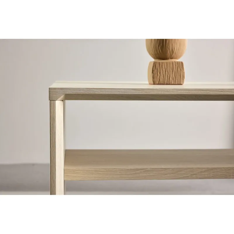 Telemarket Rektangulärt Soffbord 110 cm med Hylla i Trä - Beige - Möbler - Vardagsrum - Soffbord & vardagsrumsbord - Soffbord
