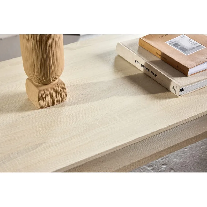 Telemarket Rektangulärt Soffbord 110 cm med Hylla i Trä - Beige - Möbler - Vardagsrum - Soffbord & vardagsrumsbord - Soffbord