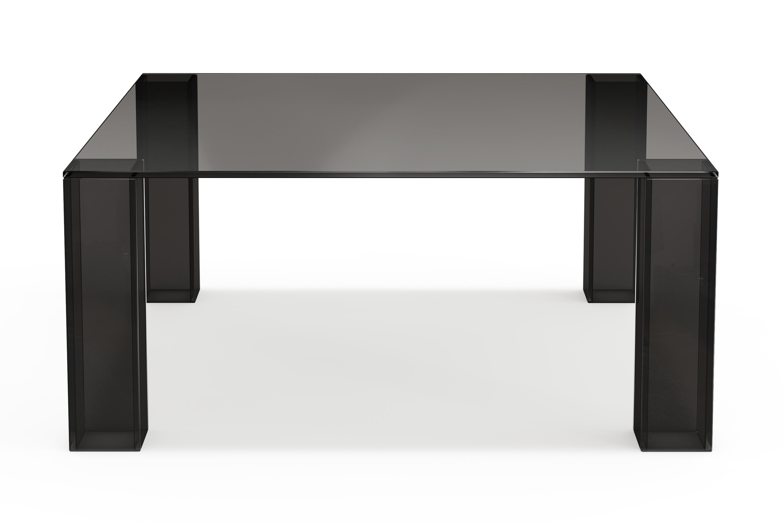 tetsuya kvadratiskt soffbord 90x90x30 cm i glas - svart