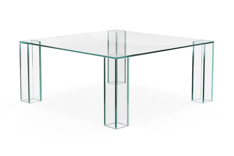Tetsuya Kvadratiskt Soffbord 90x90x30 cm i Glas - Transparent - Möbler - Vardagsrum - Soffbord & vardagsrumsbord - Soffbord