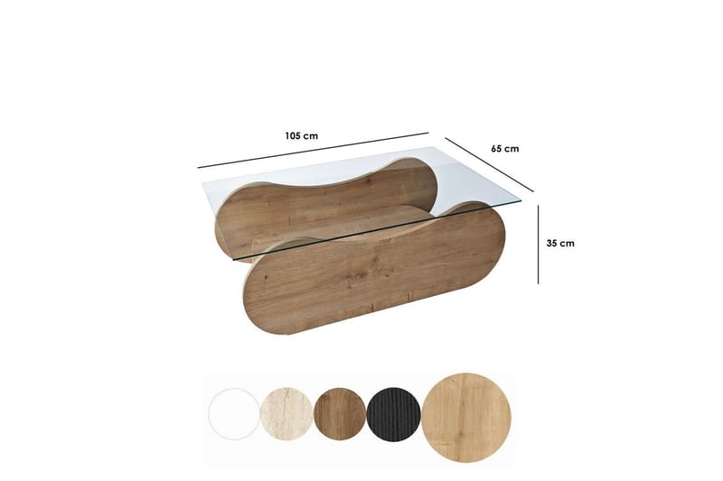 Tevrin Soffbord 105 cm - Natural - Möbler - Vardagsrum - Soffbord & vardagsrumsbord - Soffbord