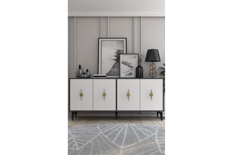 Thylen Konsollbord 180 cm - Antracit/Vit - Möbler - Vardagsrum - Soffbord & vardagsrumsbord - Avlastningsbord & konsolbord