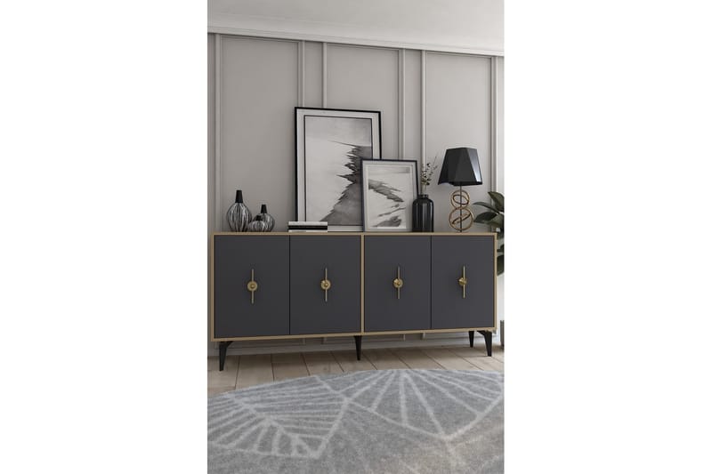 Thylen Konsollbord 180 cm - Ek/Antracit - Möbler - Vardagsrum - Soffbord & vardagsrumsbord - Avlastningsbord & konsolbord