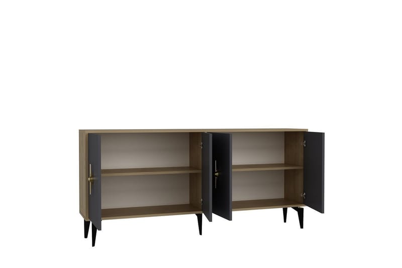 Thylen Konsollbord 180 cm - Ek/Antracit - Möbler - Vardagsrum - Soffbord & vardagsrumsbord - Avlastningsbord & konsolbord