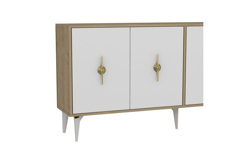 Thylen Konsollbord 180 cm - Ek/Vit - Möbler - Vardagsrum - Soffbord & vardagsrumsbord - Avlastningsbord & konsolbord