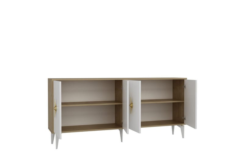 Thylen Konsollbord 180 cm - Ek/Vit - Möbler - Vardagsrum - Soffbord & vardagsrumsbord - Avlastningsbord & konsolbord