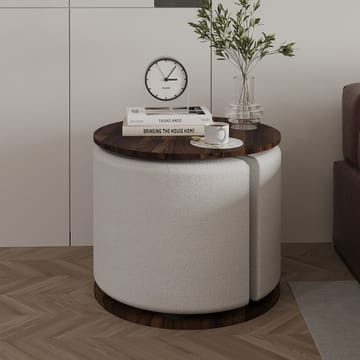 Torven Set med sidobord 43x47x43 cm - Valnöt - Möbler - Vardagsrum - Soffbord & vardagsrumsbord - Brickbord
