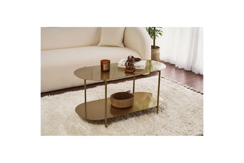 Ulvo Soffbord 100 cm - Guld - Möbler - Vardagsrum - Soffbord & vardagsrumsbord - Soffbord