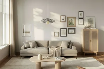 Uppveda Asymmetriskt Soffbord 130x70 cm med Travertinutseende - Beige - Möbler - Vardagsrum - Soffbord & vardagsrumsbord - Soffbord