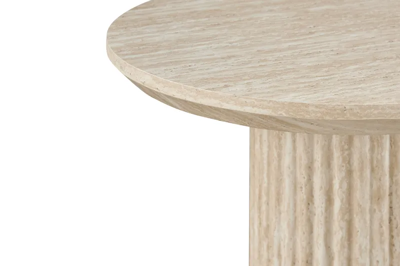 Uppveda Asymmetriskt Soffbord 130x70 cm med Travertinutseende - Beige - Möbler - Vardagsrum - Soffbord & vardagsrumsbord - Soffbord