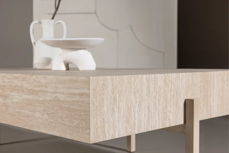 Vadholmen Soffbord 130x82 cm Rektangulär - Whitewash - Möbler - Vardagsrum - Soffbord & vardagsrumsbord - Soffbord