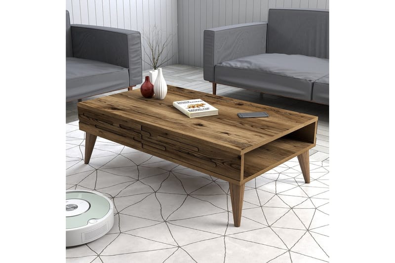 Valensiya Soffbord 105 cm - Valnöt - Möbler - Vardagsrum - Soffbord & vardagsrumsbord - Soffbord