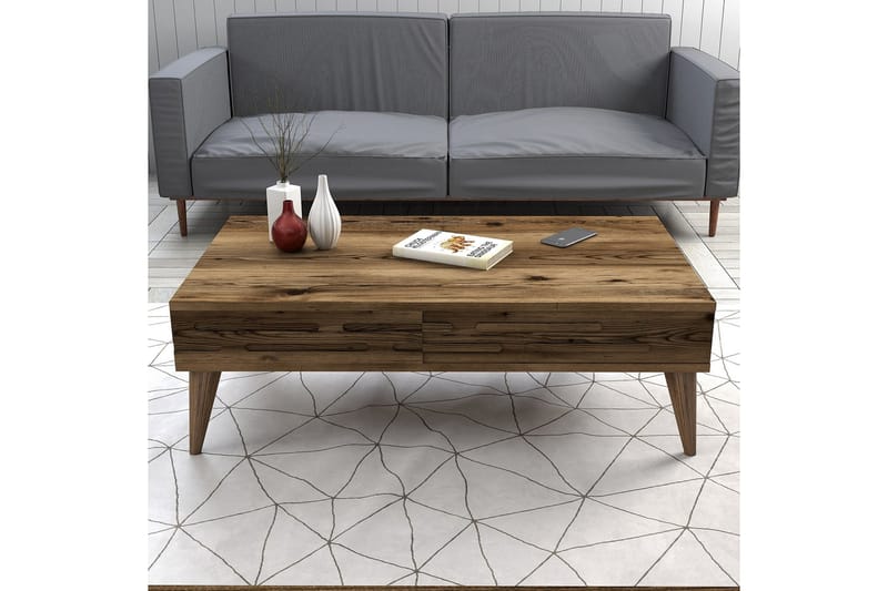 Valensiya Soffbord 105 cm - Valnöt - Möbler - Vardagsrum - Soffbord & vardagsrumsbord - Soffbord