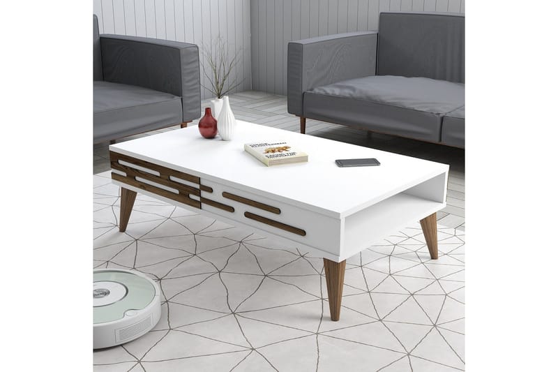 Valensiya Soffbord 105 cm - Vit - Möbler - Vardagsrum - Soffbord & vardagsrumsbord - Soffbord