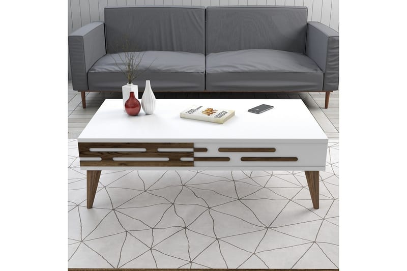 Valensiya Soffbord 105 cm - Vit - Möbler - Vardagsrum - Soffbord & vardagsrumsbord - Soffbord