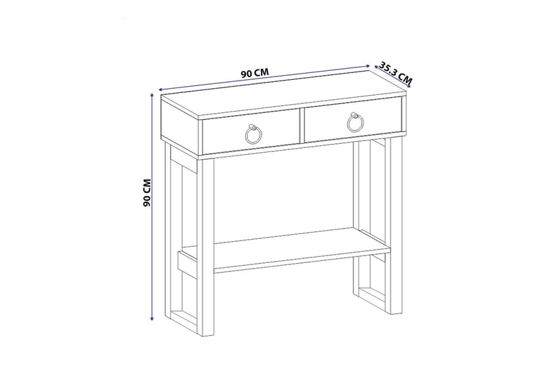 VALERI Konsollbord 90x90 cm Ljusbrun - Hallbord - Bord - Avlastningsbord & konsolbord