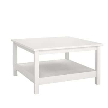 Vallvidera 81 cm Kvadratiskt Soffbord med Förvaring i Målat Trä - Vit - Möbler - Vardagsrum - Soffbord & vardagsrumsbord - Soffbord