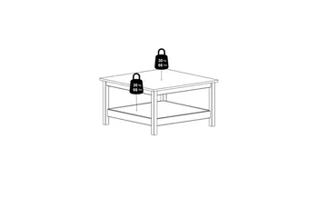 Vallvidera Soffbord 81 cm - Svart - Möbler - Vardagsrum - Soffbord & vardagsrumsbord - Soffbord