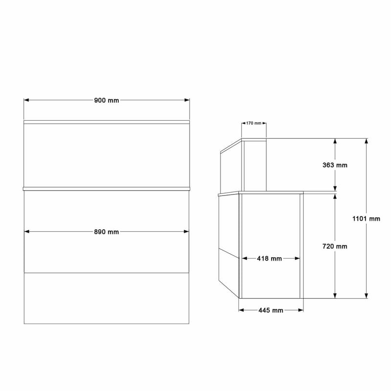 Valren Receptionbord 90x110x44,5 cm - Baroq/Antracit - Möbler - Vardagsrum - Soffbord & vardagsrumsbord - Avlastningsbord & konsolbord