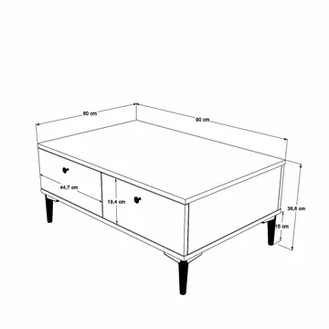 Valren Soffbord 90x38,6x60 cm - Valnöt - Möbler - Vardagsrum - Soffbord & vardagsrumsbord - Soffbord