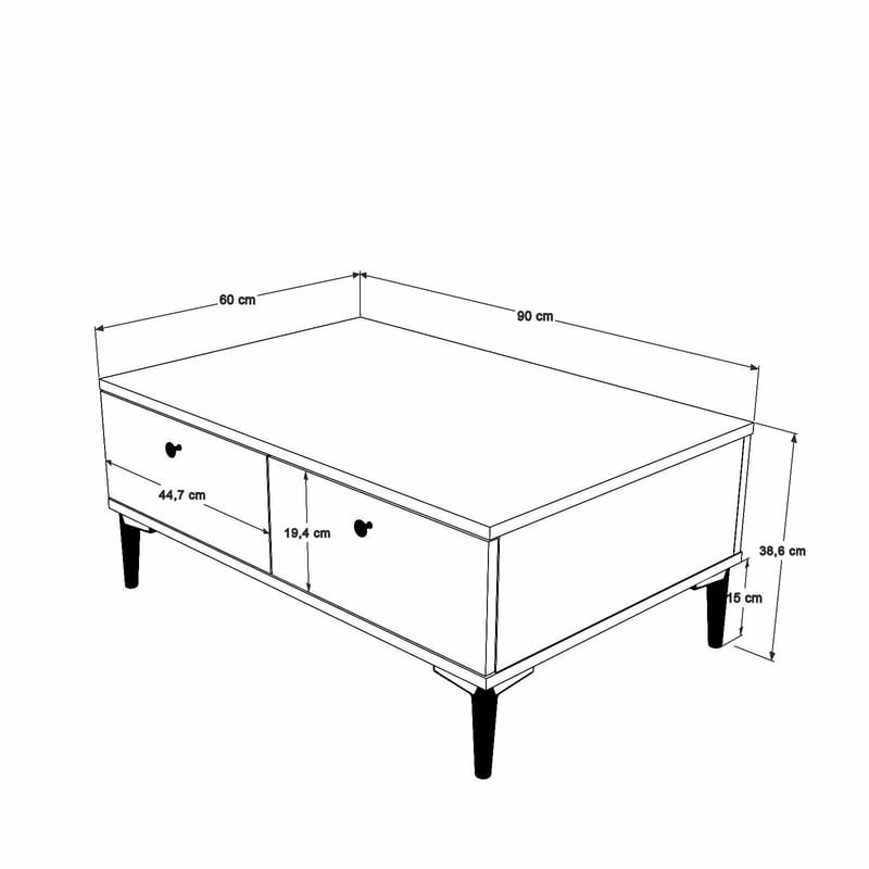 Valren Soffbord 90x38,6x60 cm - Valnöt - Möbler - Vardagsrum - Soffbord & vardagsrumsbord - Soffbord