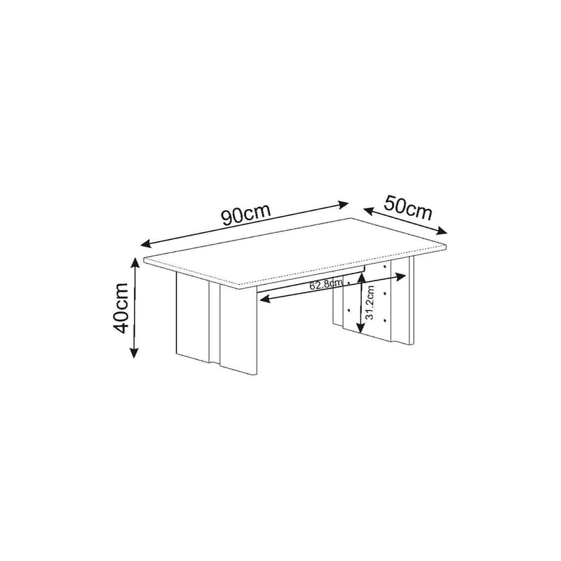 Valto Soffbord 90 cm - Möbler - Vardagsrum - Soffbord & vardagsrumsbord - Soffbord