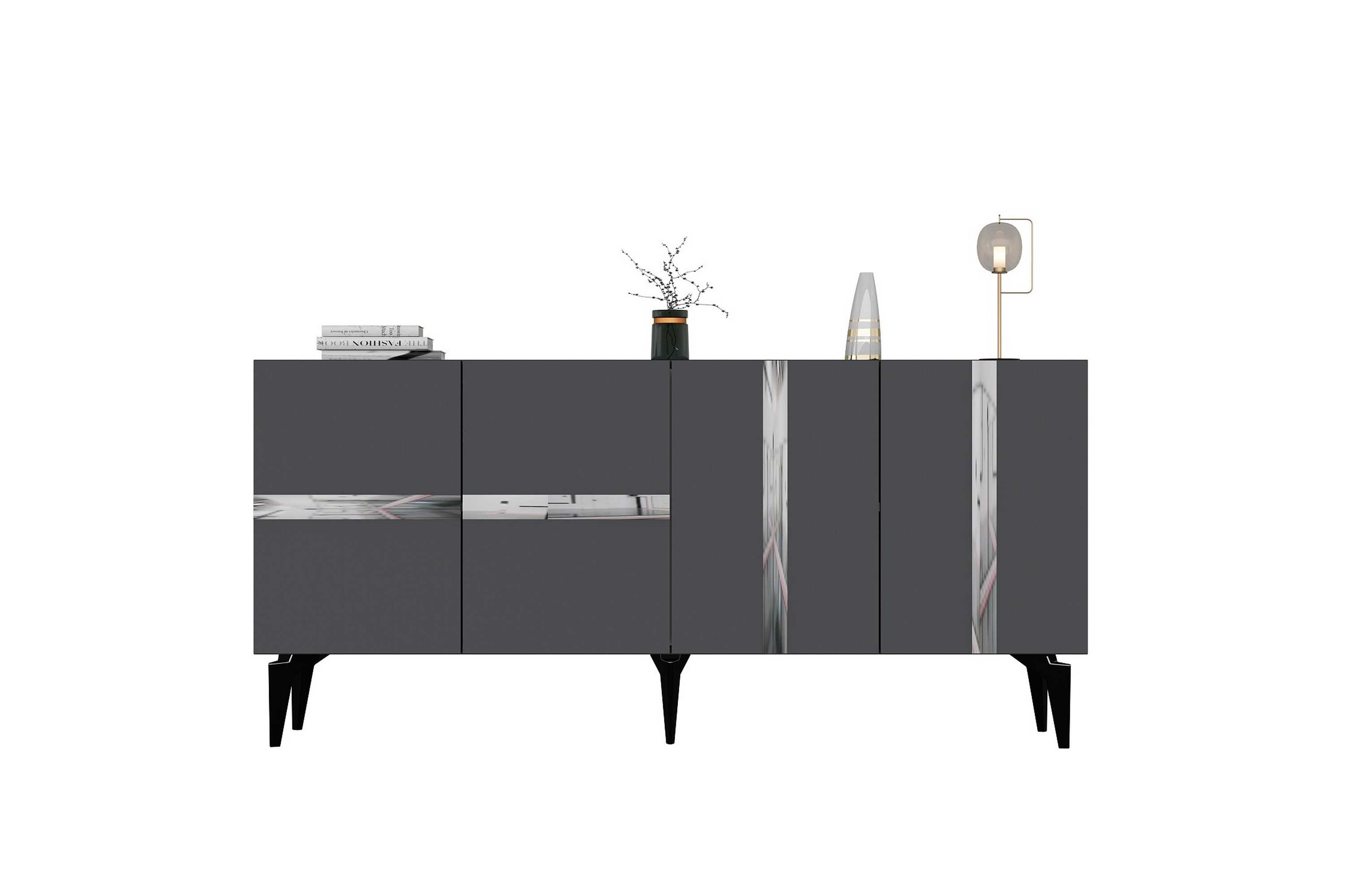 vania konsollbord 150 cm antracit/silver -