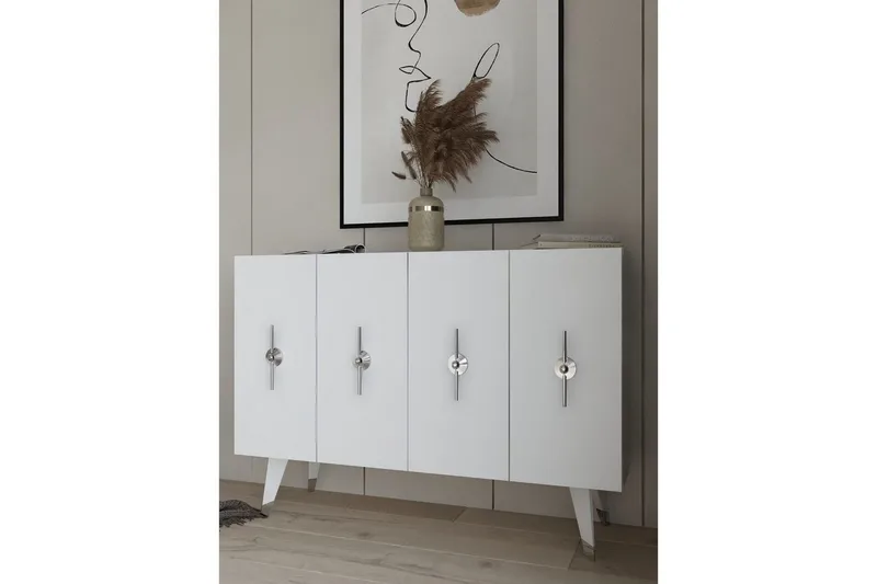 Varen Konsollbord 120 cm - Silver/Vit - Möbler - Vardagsrum - Soffbord & vardagsrumsbord - Avlastningsbord & konsolbord