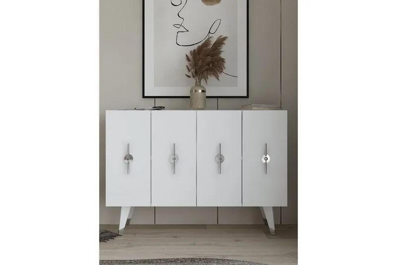 Varen Konsollbord 120 cm - Silver/Vit - Möbler - Vardagsrum - Soffbord & vardagsrumsbord - Avlastningsbord & konsolbord