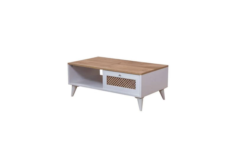 Velin Soffbord 55 cm - Mediumfärgat trä/Vit - Möbler - Vardagsrum - Soffbord & vardagsrumsbord - Soffbord