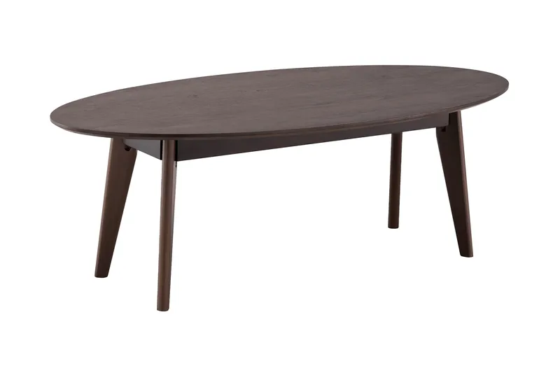 Velo Ovalt Soffbord 130x65 cm med Trä- och Rökt Ek-utseende, Rökt ek