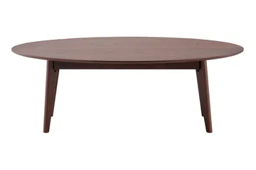 Velo Ovalt Soffbord 130x65 cm med Trä- och Valnötsutseende - Brun - Möbler - Vardagsrum - Soffbord & vardagsrumsbord - Soffbord