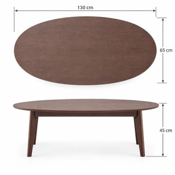 Velo Ovalt Soffbord 130x65 cm med Trä- och Valnötsutseende - Valnöt - Möbler - Vardagsrum - Soffbord & vardagsrumsbord - Soffbord