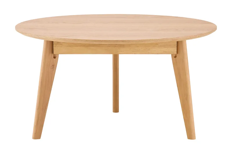 Velo Runt Soffbord 85 cm med Trä- och Ekutseende och Tre Ben - Ek - Möbler - Vardagsrum - Soffbord & vardagsrumsbord - Soffbord