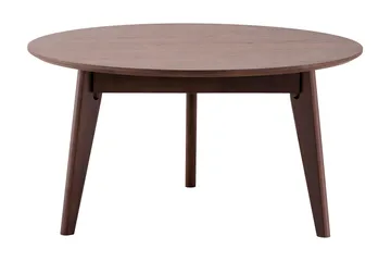 Velo Runt Soffbord 85 cm med Trä- och Valnötsutseende och Tre Ben - Brun - Möbler - Vardagsrum - Soffbord & vardagsrumsbord - Soffbord