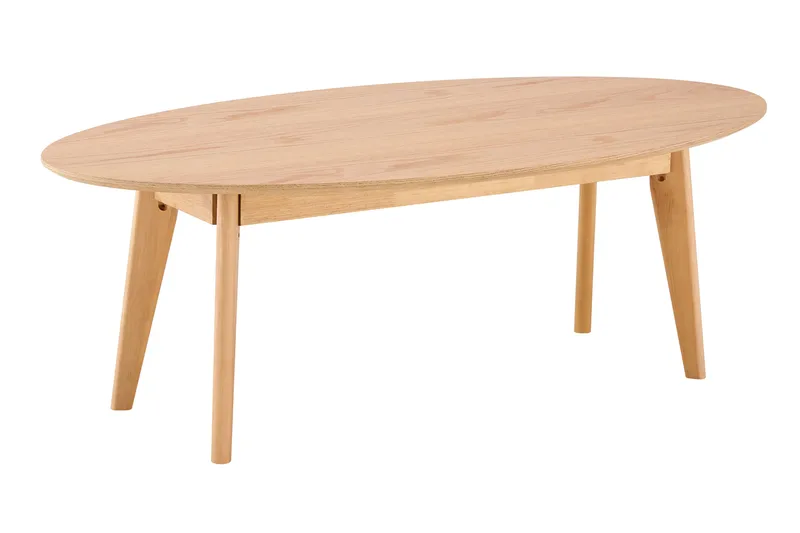 Velo Soffbord Oval 130 cm i trä, Ek