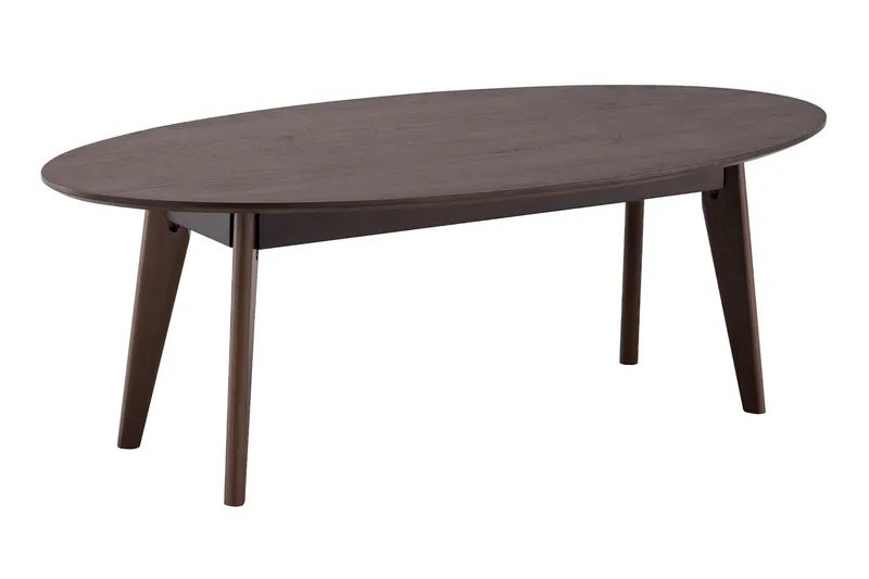 Velo Soffbord Oval 130 cm Massivt trä, Rökt ek