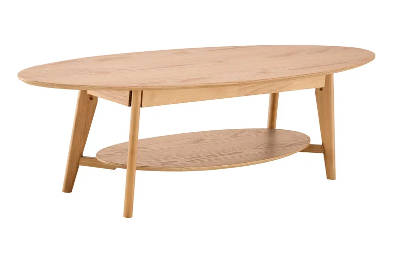Velo Soffbord Oval 160 cm i trä, Ek