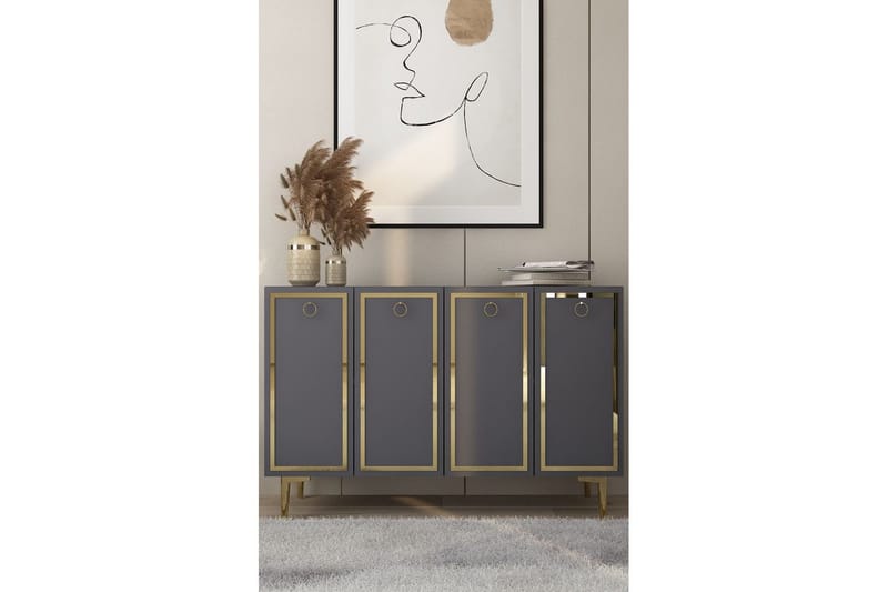 Velorae Konsollbord 120 cm - Antracit/Guld - Möbler - Vardagsrum - Soffbord & vardagsrumsbord - Avlastningsbord & konsolbord