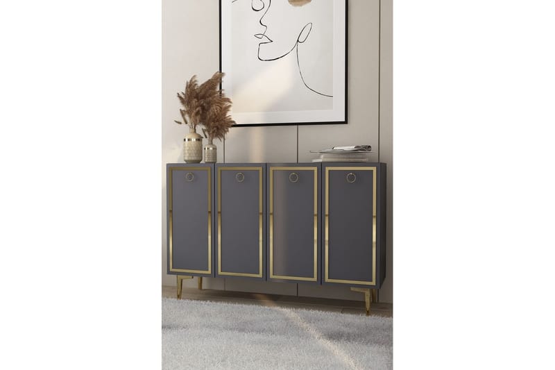 Velorae Konsollbord 120 cm - Antracit/Guld - Möbler - Vardagsrum - Soffbord & vardagsrumsbord - Avlastningsbord & konsolbord