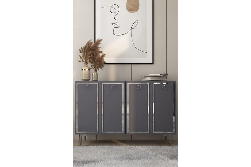 Velorae Konsollbord 120 cm - Antracit/Silver - Möbler - Vardagsrum - Soffbord & vardagsrumsbord - Avlastningsbord & konsolbord