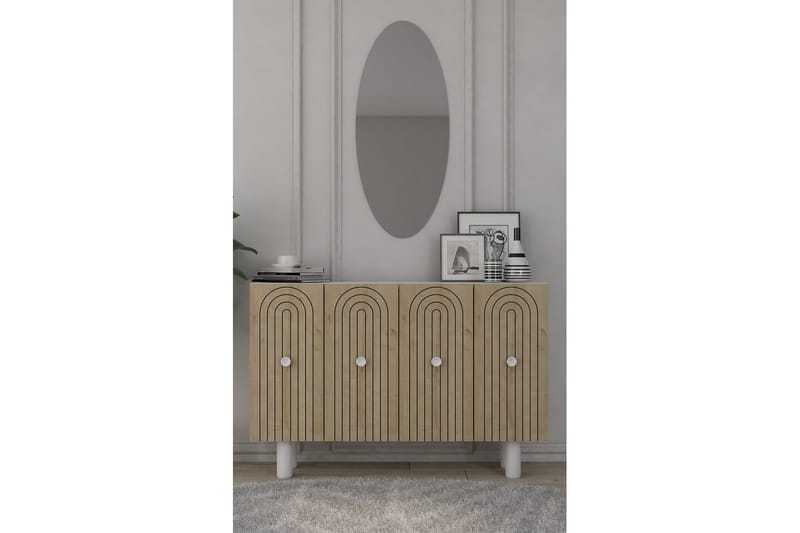 Velorae Konsollbord 120 cm - Vit/Ek - Möbler - Vardagsrum - Soffbord & vardagsrumsbord - Avlastningsbord & konsolbord