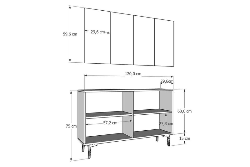 Velorae Konsollbord 120 cm - Vit/Guld - Möbler - Vardagsrum - Soffbord & vardagsrumsbord - Avlastningsbord & konsolbord