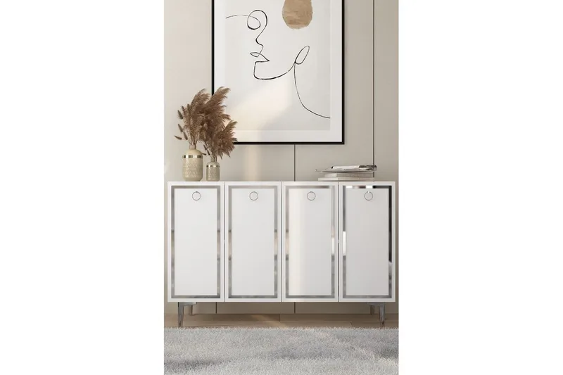 Velorae Konsollbord 120 cm - Vit/Silver - Möbler - Vardagsrum - Soffbord & vardagsrumsbord - Avlastningsbord & konsolbord