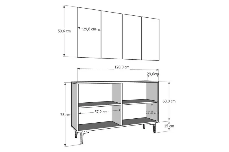 Velorae Konsollbord 120 cm - Vit/Silver - Möbler - Vardagsrum - Soffbord & vardagsrumsbord - Avlastningsbord & konsolbord