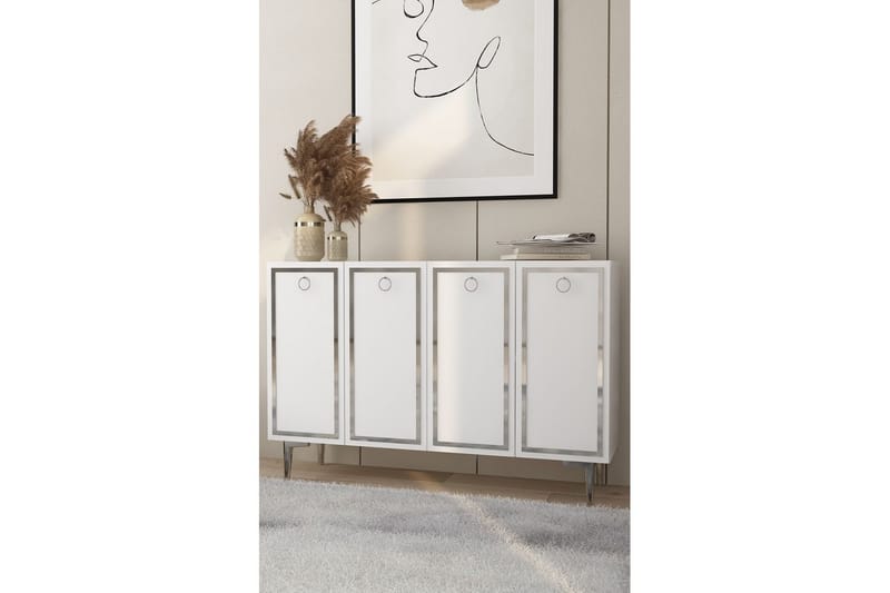 Velorae Konsollbord 120 cm - Vit/Silver - Möbler - Vardagsrum - Soffbord & vardagsrumsbord - Avlastningsbord & konsolbord