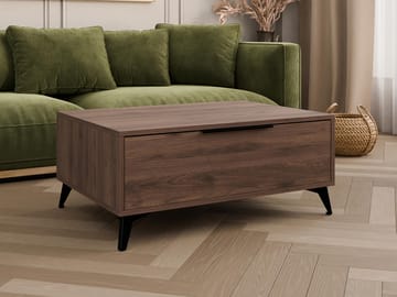 Vemdalen Soffbord 104 cm - Brun med svarta ben - Möbler - Vardagsrum - Soffbord & vardagsrumsbord - Soffbord